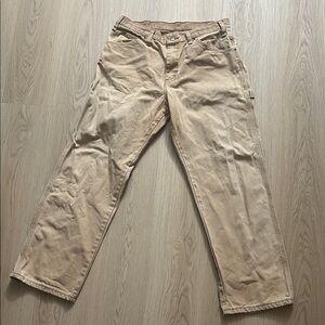 Y2K Dickies utility Chino Workwear tan Pants tagged 32 x 30
